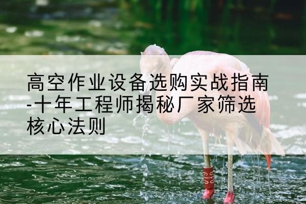 麦积剪叉式升降机厂家-高空作业设备选购实战指南-十年工程师揭秘厂家筛选核心法则