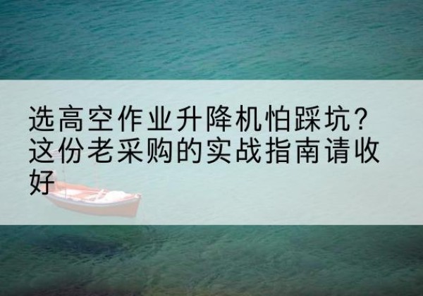 麦积高空作业升降机厂家推荐-选高空作业升降机怕踩坑？这份老采购的实战指南请收好